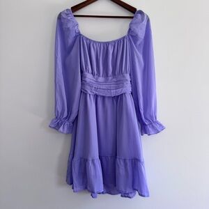 Exlura Purple Vintage Mini Spring Dress Small NWT